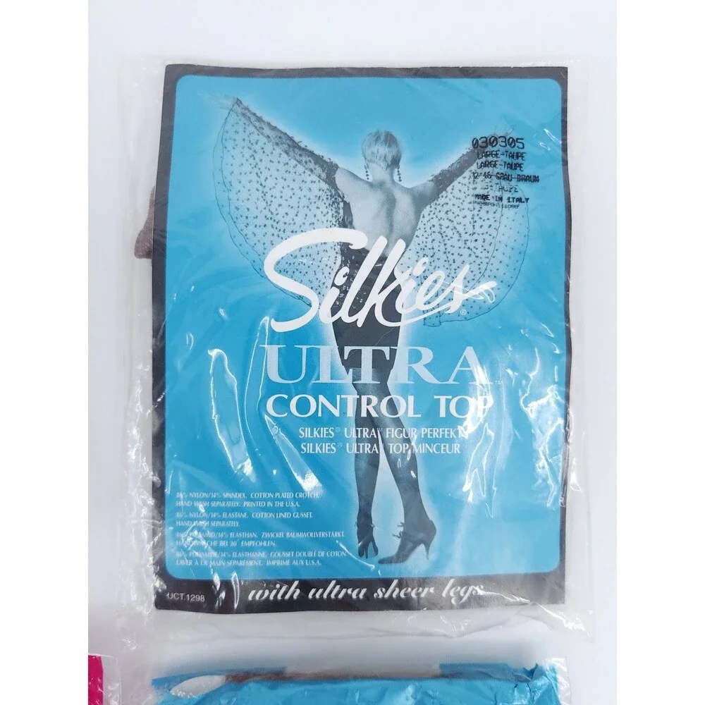 Vtg Silkies Pantyhose Lot 6 of NOS Sealed Ultra Control Top Soft Deadstock